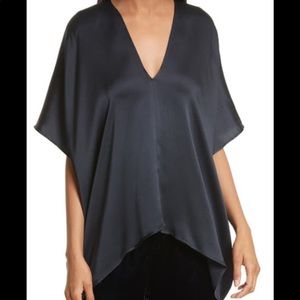 Nili Lotan hammered silk Citrine blouse